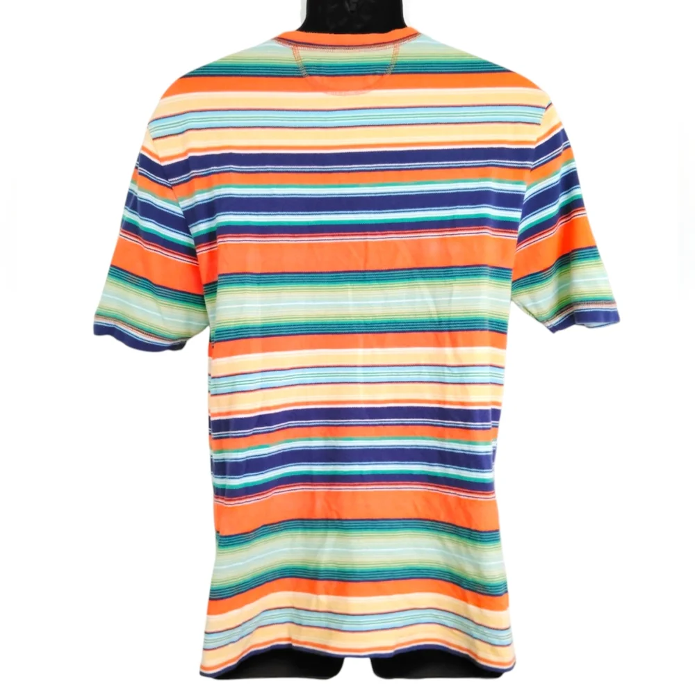Polo By Ralph Lauren Striped Three Button Short Sleeve T-Shirt‎ Sz XL